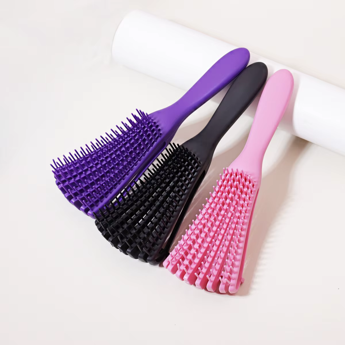 Brosse de massage du cuir chevelu, brosse à cheveux antistatique pour boucles humides, outil de coif