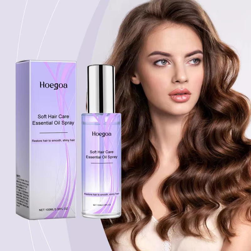 Huile essentielle pour cheveux Hoegoa Orchid, spray nourrissant en douceur pour cheveux secs et adou