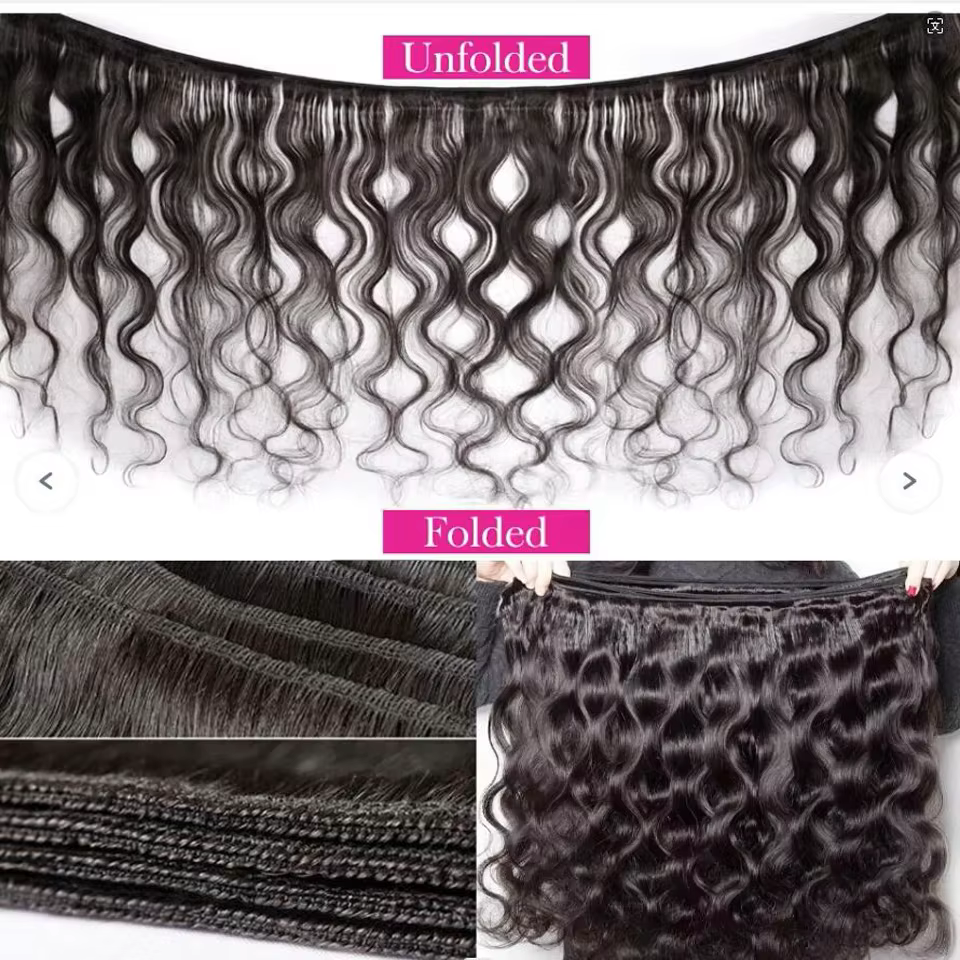 Extensions de cheveux humains Remy brésiliens ondulés naturels, 1/3/4 lots, 34 36 38 40 pouces