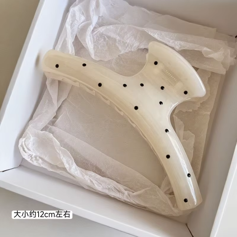 Pince à cheveux coréenne en acrylique, grande taille, os de Dragon, requin, Style français, Arc à po