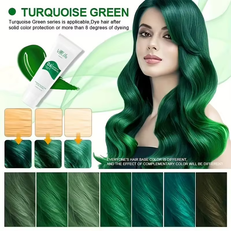 ViiLife 8 variétés de couleurs hydratantShampooing traité coloré qui ne se décolore pas en 15 jours