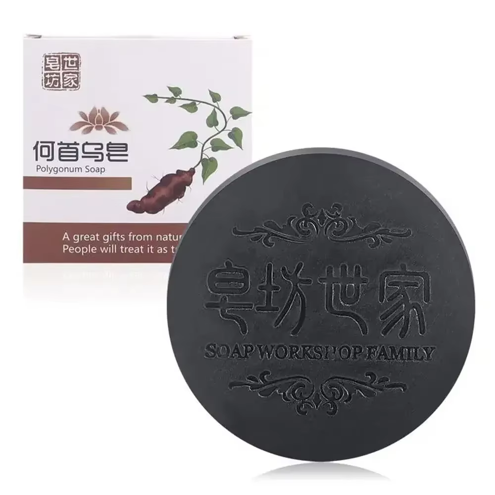 Shampooing en barre à l'huile essentielle He Shou Wu Regina, favorise la croissance des cheveux, pré