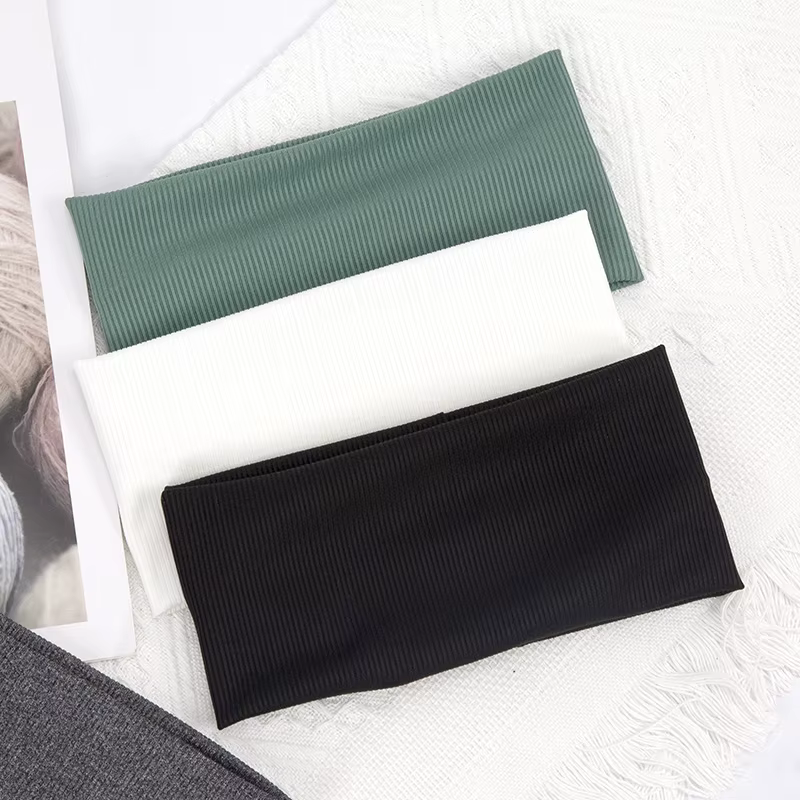 Bandes de cheveux élastiques de couleur unie pour femmes et hommes, bandeau de course, Fitness, spor