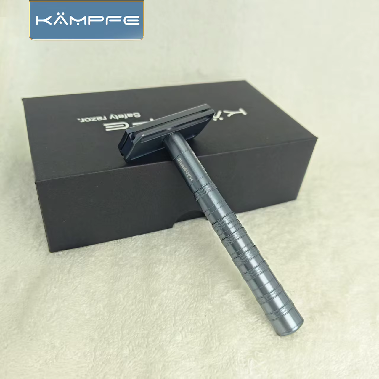 Rasoir de sécurité classique à double tranchant KAMPFE en aluminium, 5 lames, rasoir traditionnel po