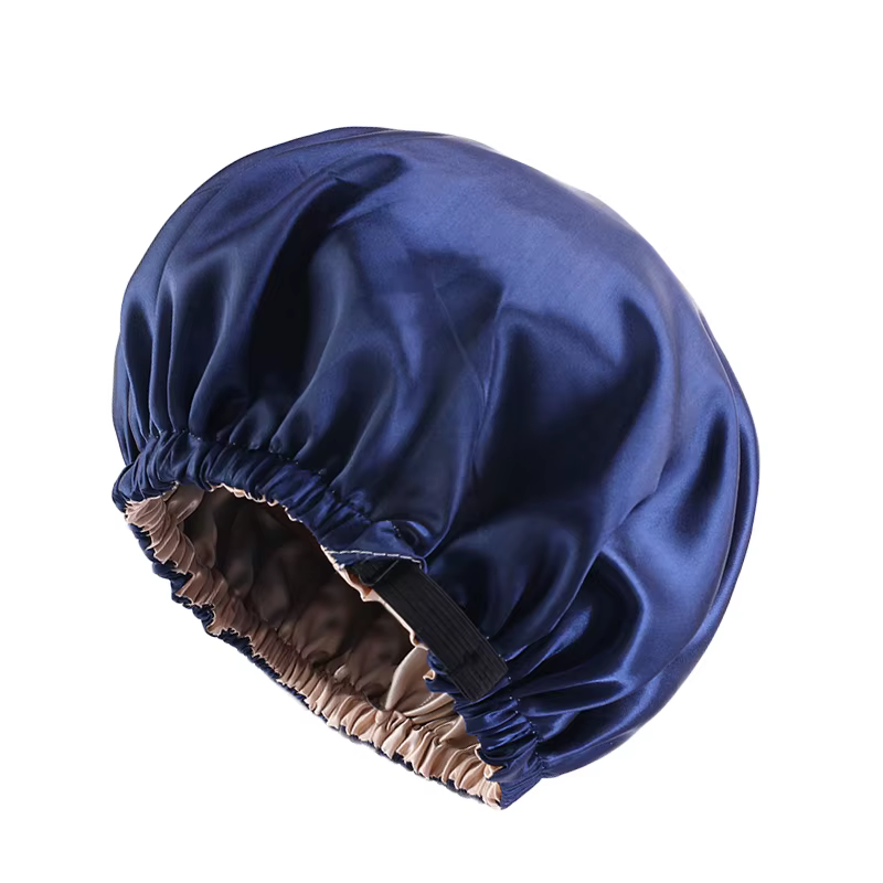 Bonnet en Satin pour dormir, Bonnet en soie réglable pour cheveux bouclés, Double couche, grand bonn