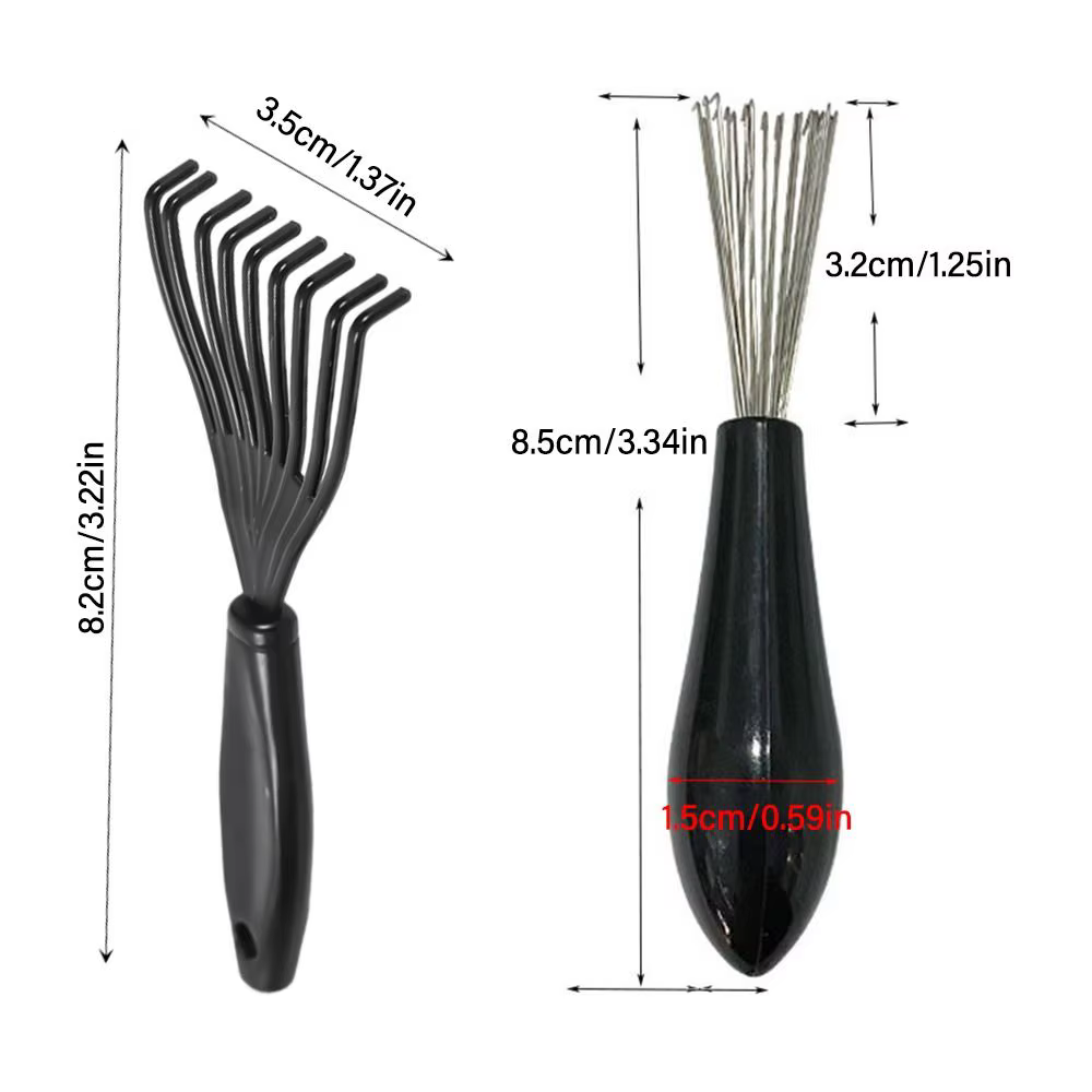 Peigne à poignée en plastique, brosse à cheveux, nettoyant, outil à main multifonctionnel, brosse po