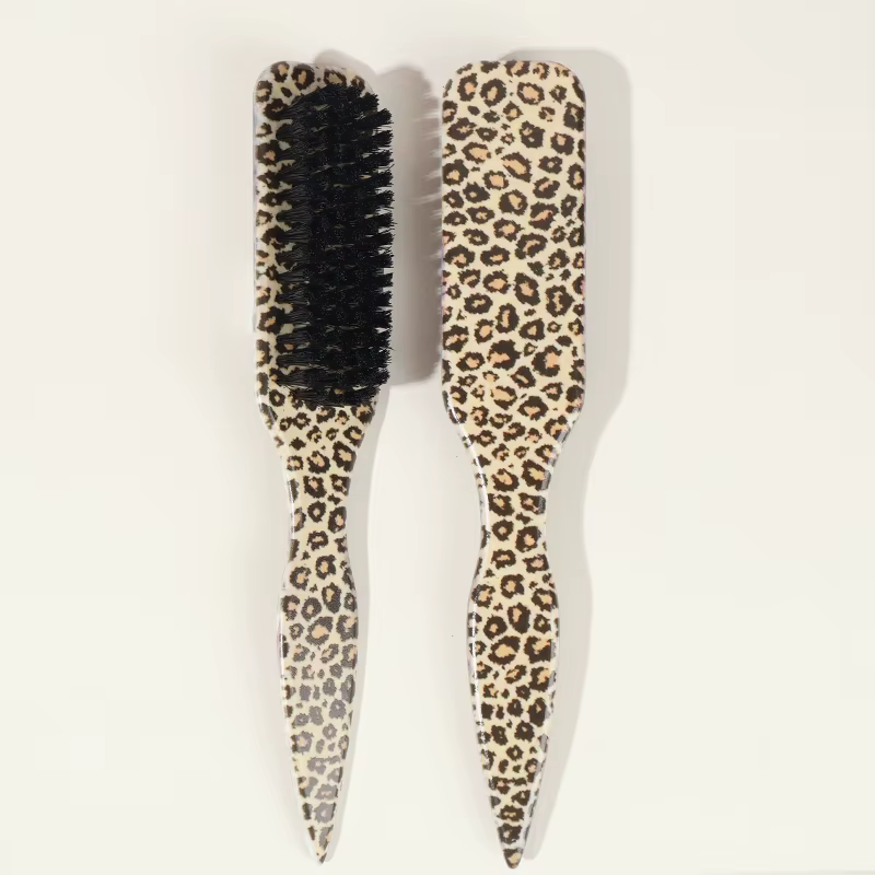 Brosse à cheveux à poils pour coiffure slick back, pour queue de cheval et chignon élégants, et pour