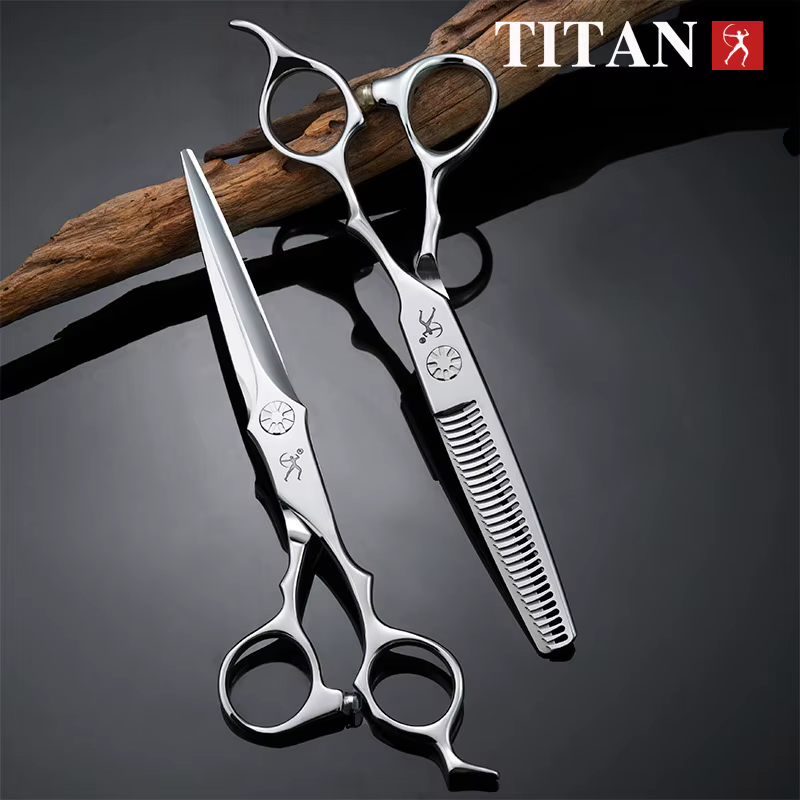 Ciseaux à cheveux Titan en acier vg10, ciseaux tranchants, ciseaux de coiffure professionnels, cisea
