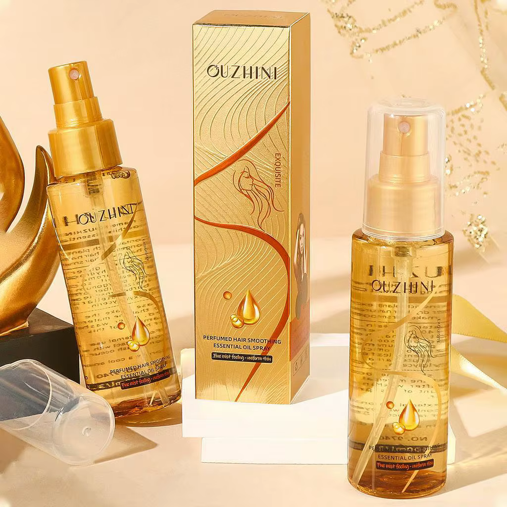 Le spray d'huile essentielle de soin capillaire nourrissant en profondeur peut augmenter la brillanc