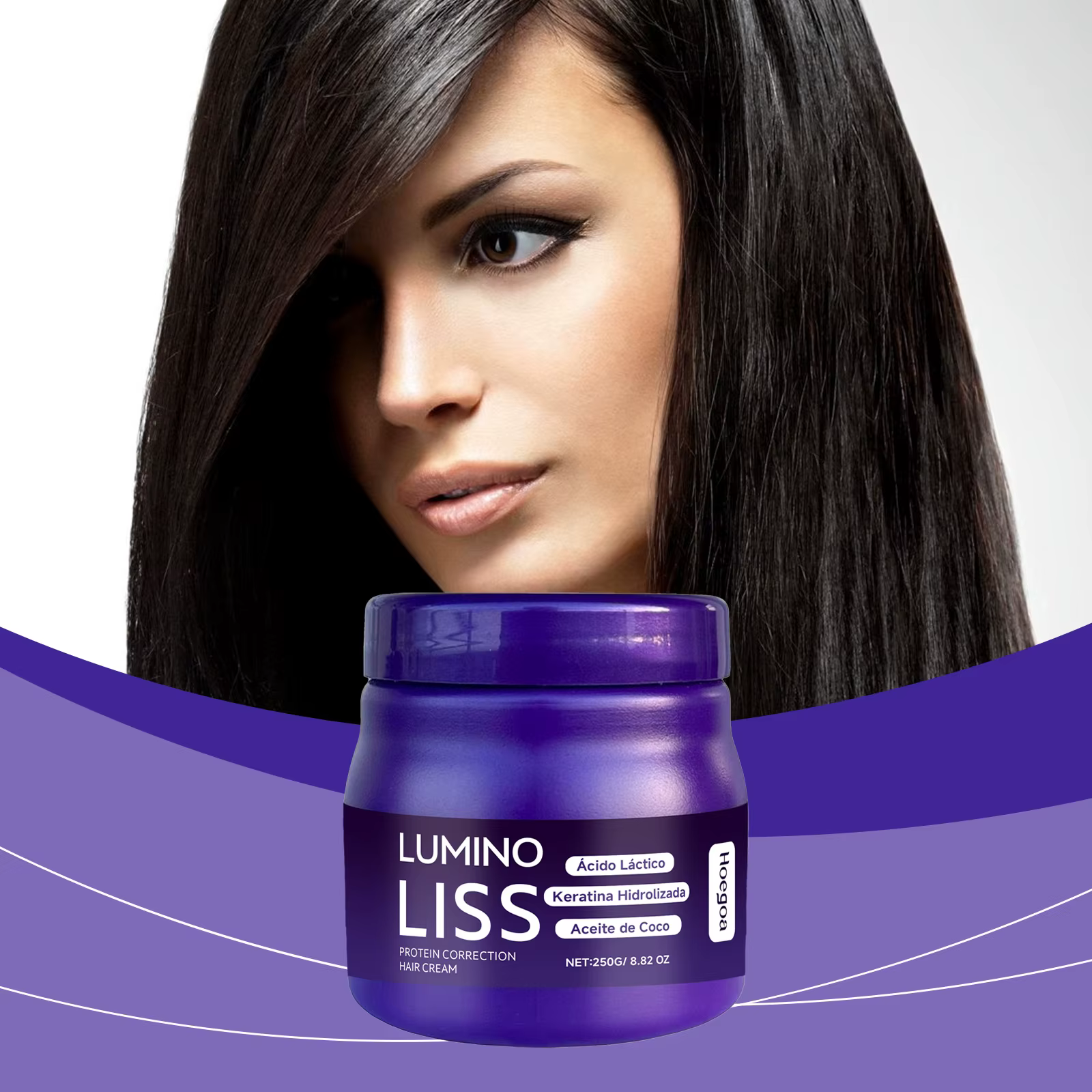 Crème hydratante pour cheveux pour le lissage des cheveux, traitement pour cheveux très secs et abîm