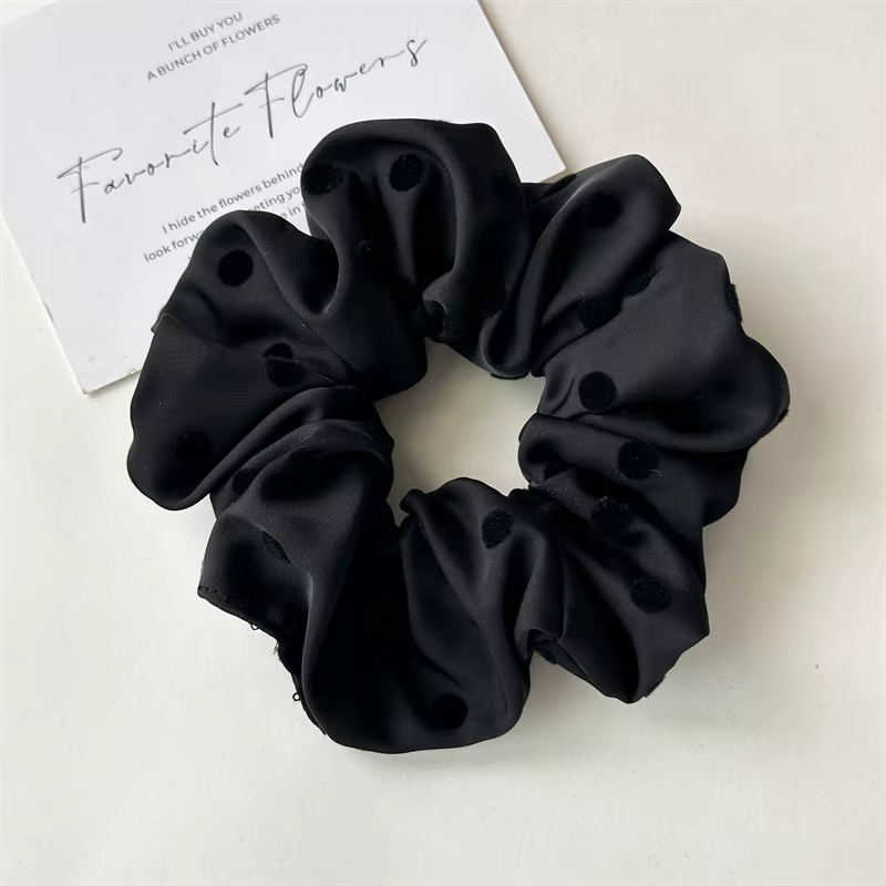 Chouchous en Satin simples pour femmes coréennes, bandeau à pointe ondulée pour filles, support queu