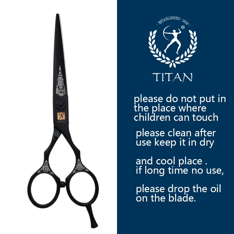 TITAN ciseaux à cheveux outil de barbier professionnel coupe coiffure ciseaux amincissants 5.5 pouce