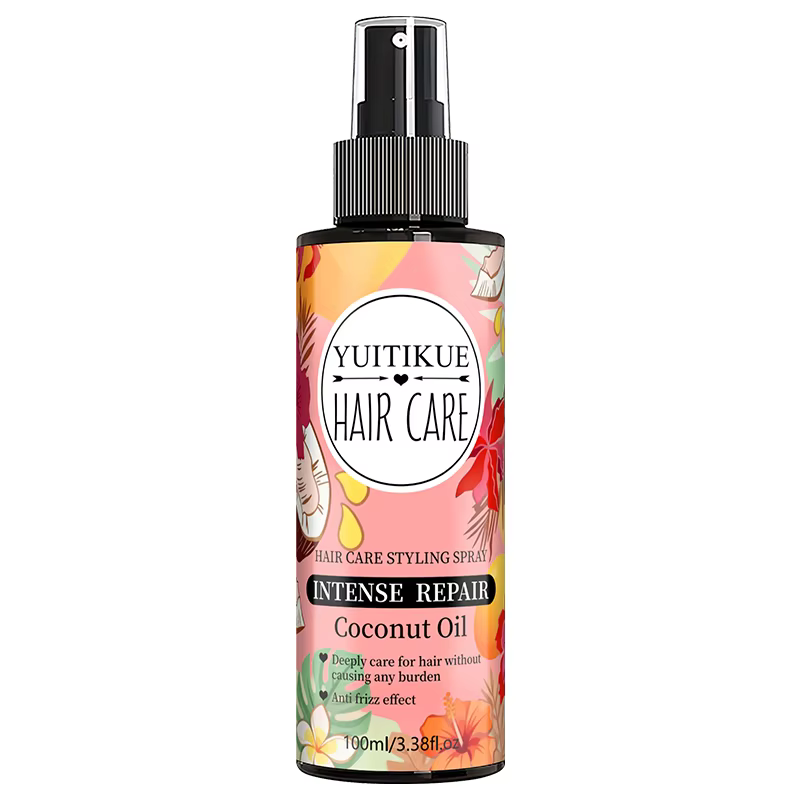 YUITIKUE Spray Coiffant pour Cheveux à l'Huile de Coco |   Formule de réparation intense |   Anti-fr