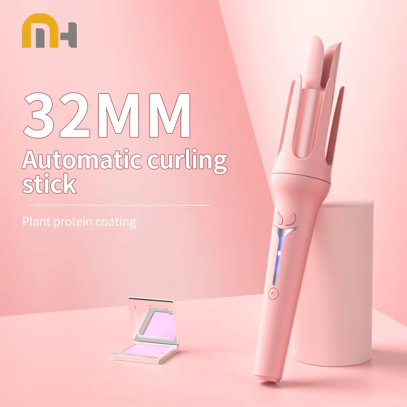 Fer à friser automatique, bigoudi en céramique anionique, chauffage rapide réglable à 4 vitesses, ou