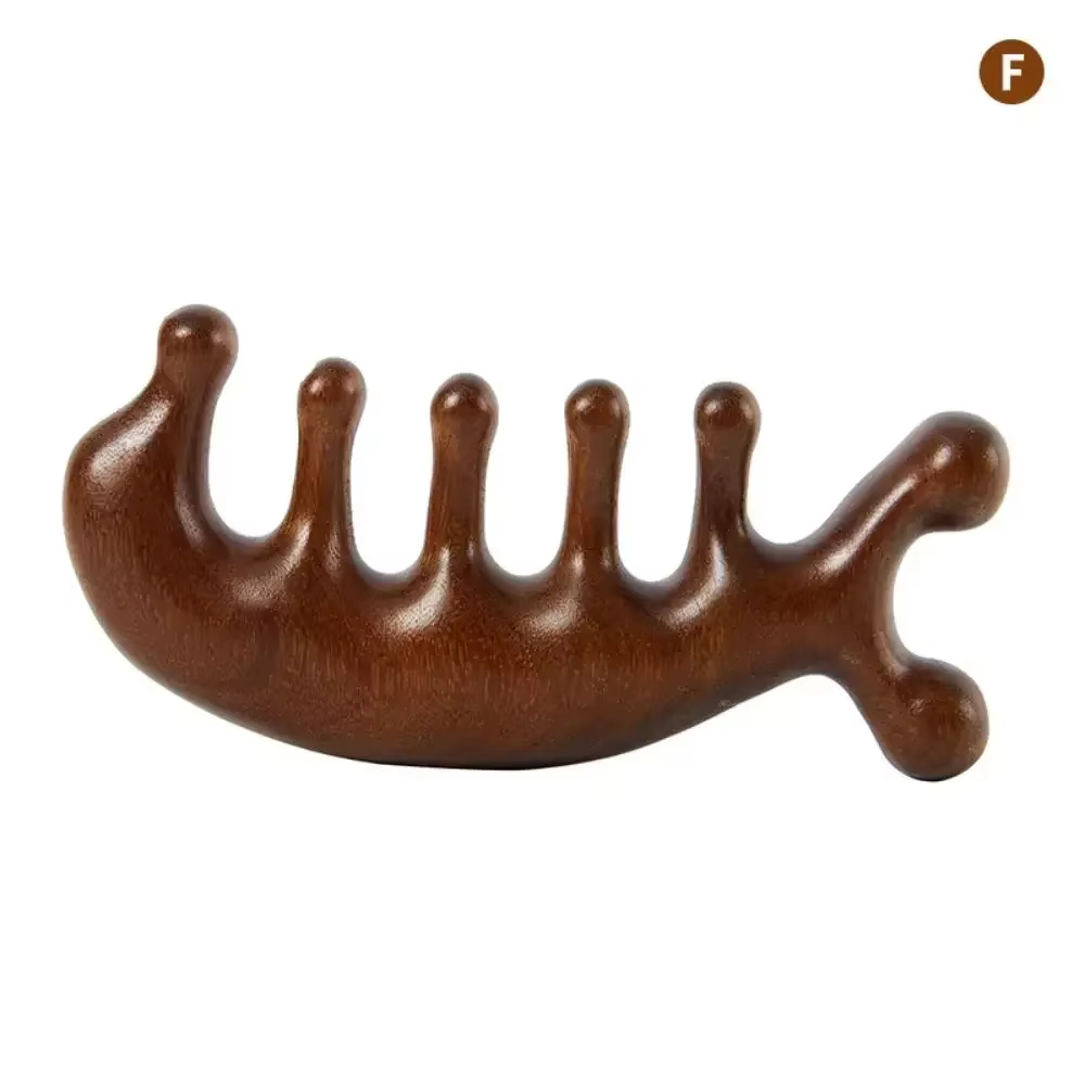 Thérapie Massage peigne tête visage cuir chevelu Gua Sha masseur naturel visage large dent Guasha gr