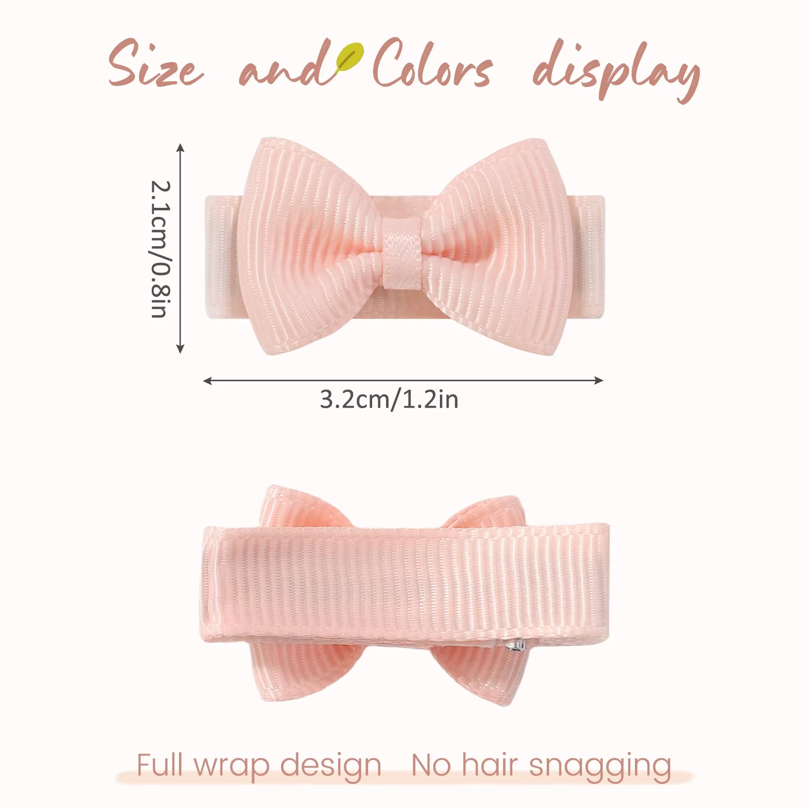 Bébé arcs 100 pièces 1.2 ''ruban cheveux arcs Clips pour bébé filles couleur bonbon nœud papillon ép
