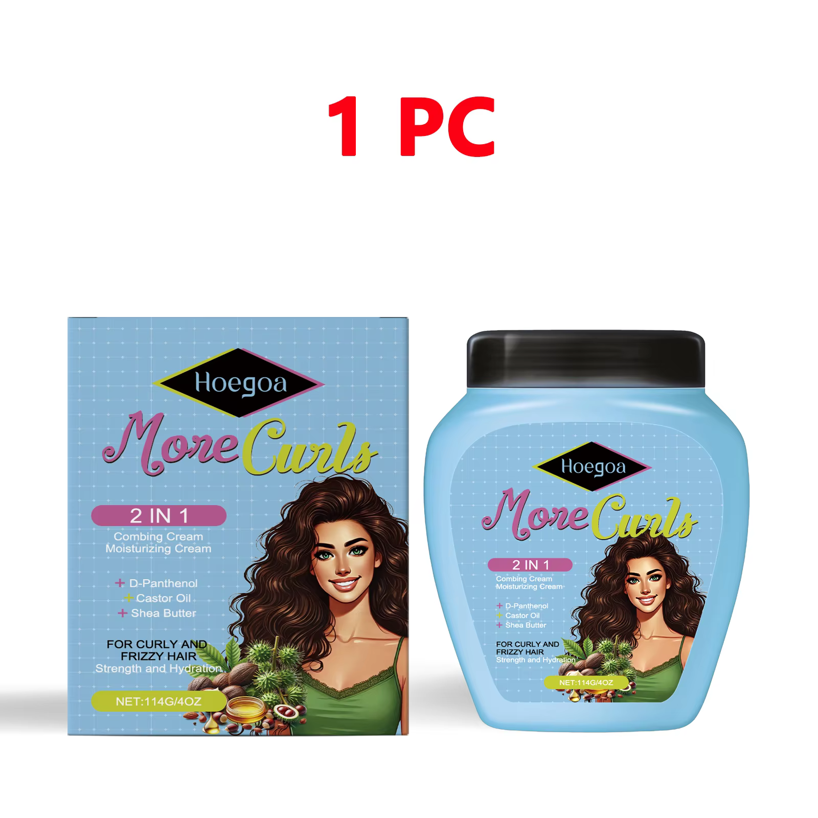 Crème revitalisante sans rinçage pour cheveux bouclés et secs, Anti-frisottis, démêlant et brillance