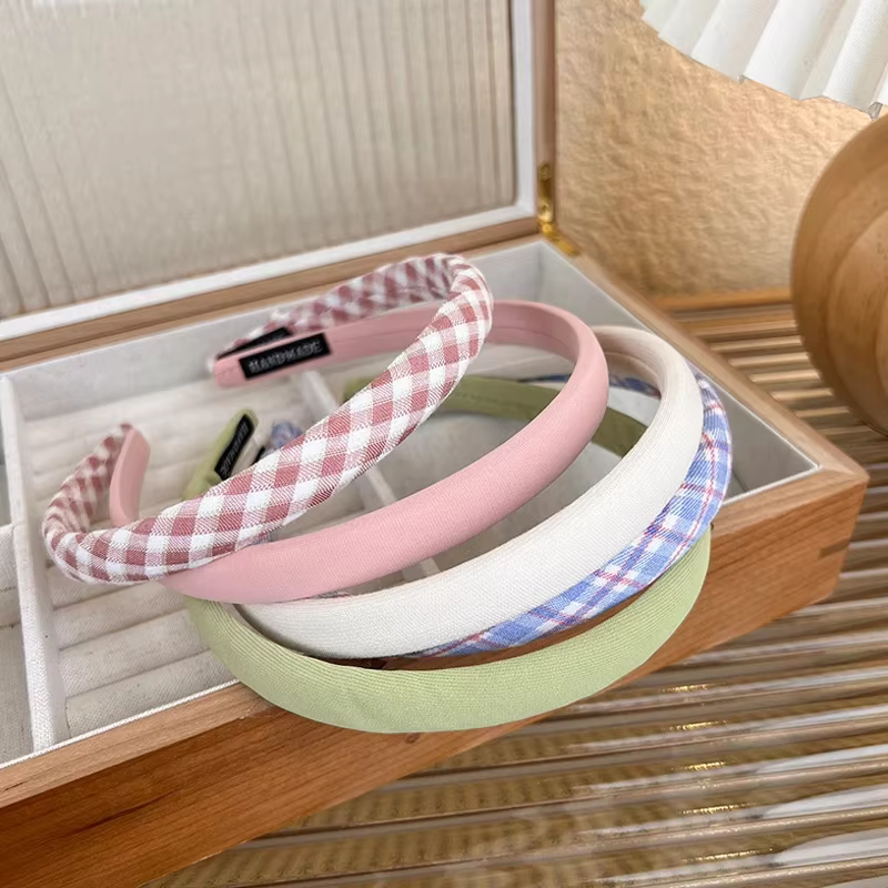 Bandeau en éponge fine pour femmes et filles, cerceau à cheveux élégant, accessoires de maquillage,