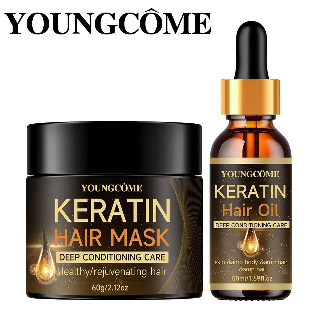 YOUNGCOME masque capillaire à la kératine masque capillaire professionnel revitalisant profond ensem