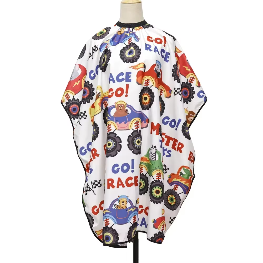 Cape de coiffeur pour enfants, dessin animé, pour Salon de coiffure professionnel, enveloppe de barb