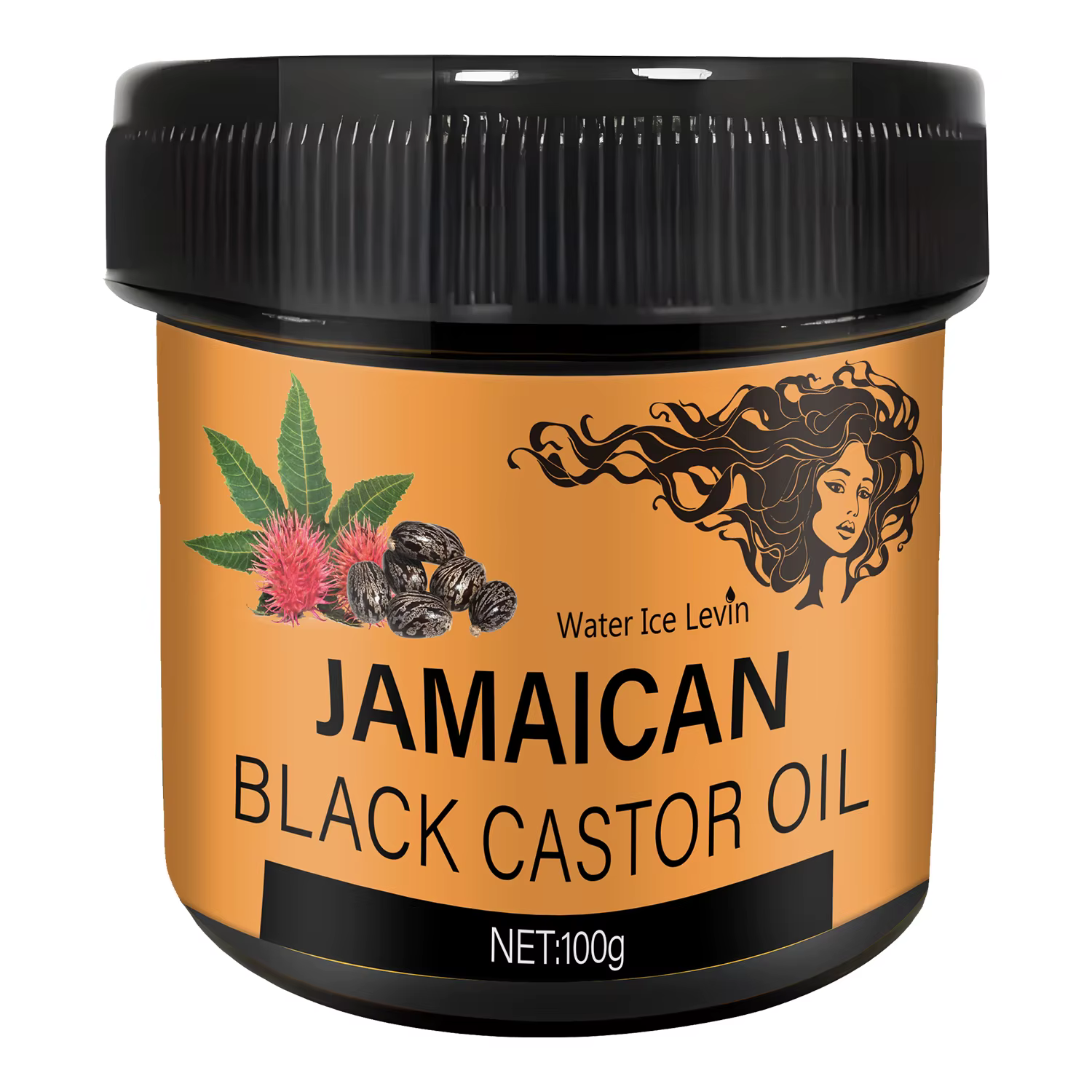 Huile de ricin noire jamaïcain 100g, cire capillaire hydratante, amélioration de la qualité des chev