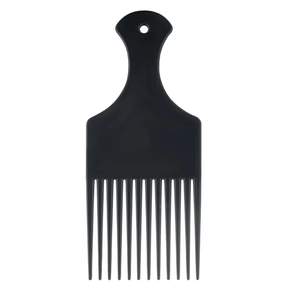 Peigne Afro pour cheveux afro-américains, peigne démêlant à dents larges pour coiffure bouclée, perr