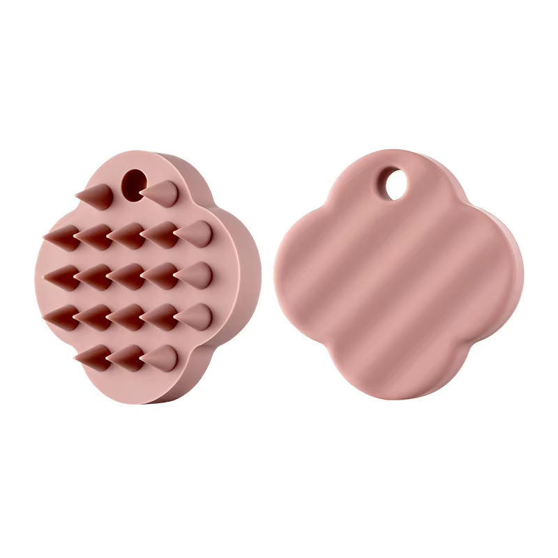 1 Brosse à shampooing en silicone, peigne à shampooing doux en silicone pour massage, peigne à shamp