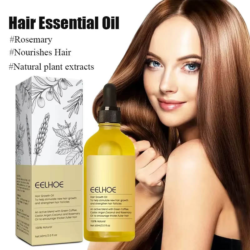 Huile essentielle de romarin Dense pour cheveux, 60ml, répare les dommages capillaires, prévient la 