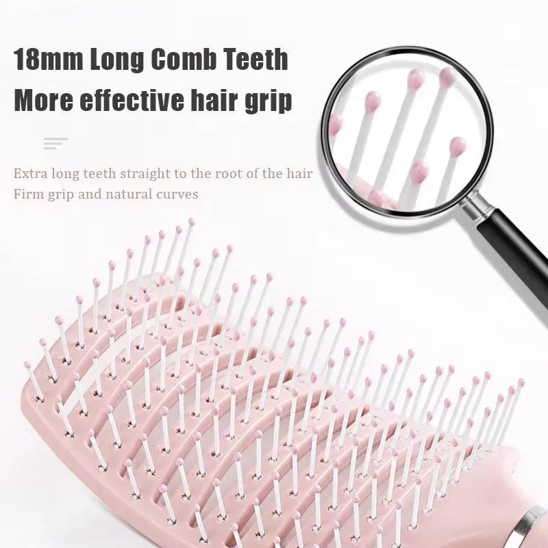 Brosse à cheveux démêlante, peigne de Massage du cuir chevelu creux, peigne à dents larges, brosse d