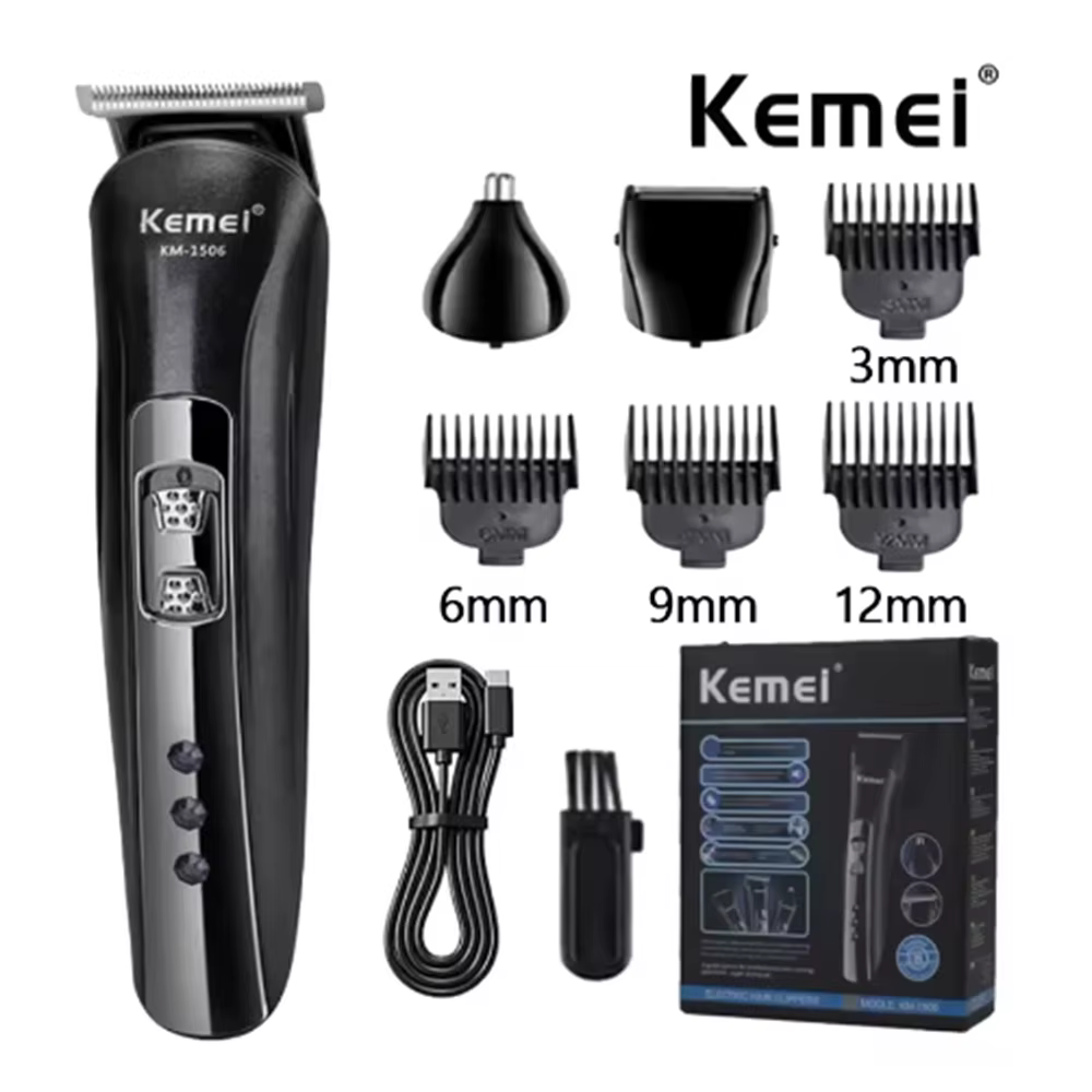Kemei KM-1506 3 en 1 rasoir électrique coupe de cheveux charge tondeuse à cheveux électrique Recharg