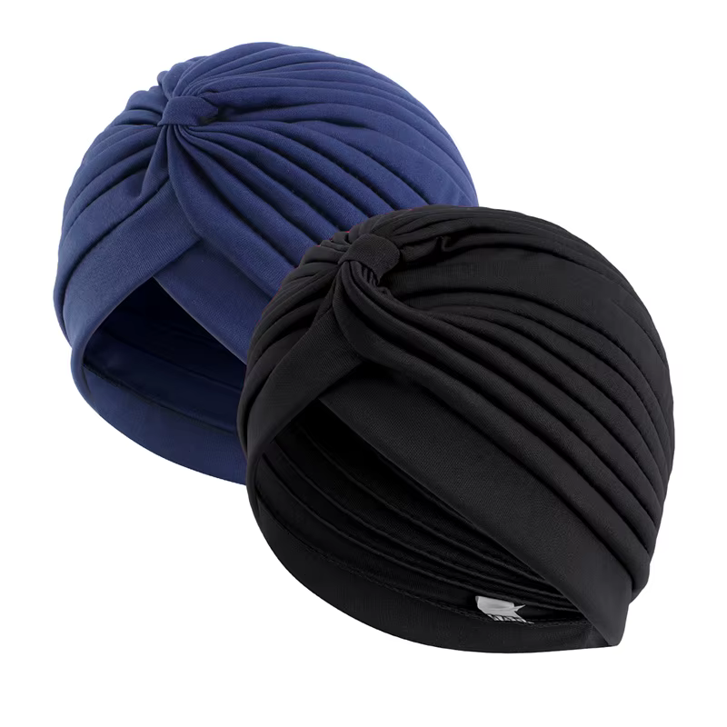 2 pièces/lot Turban extensible tête bonnet couverture torsadé plissé bandeau couleurs assorties couv