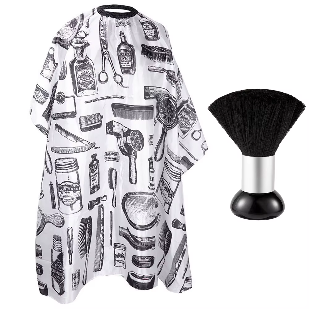 1/2 Pièces Tablier de Coiffure Professionnel Imperméable pour Salon et Barbier, Cape de Coiffure, Ac