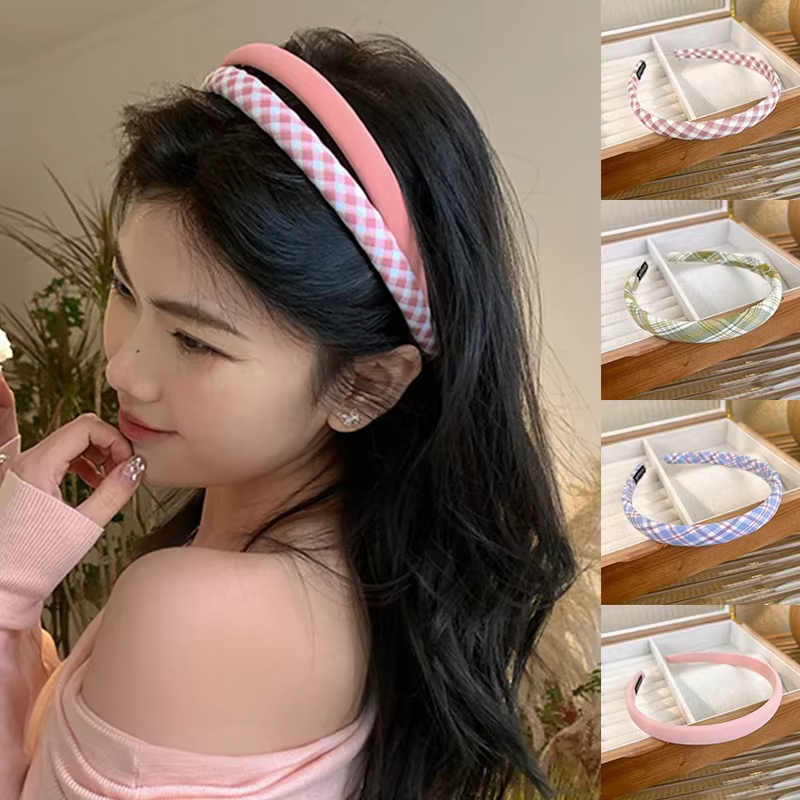 Bandeau en éponge fine pour femmes et filles, cerceau à cheveux élégant, accessoires de maquillage, 