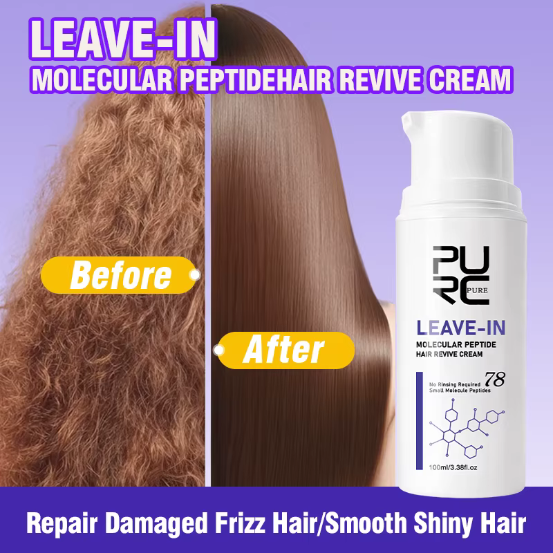 PURC Traitement capillaire à la kératine, masque capillaire sans rinçage, lissage, réparation des ch