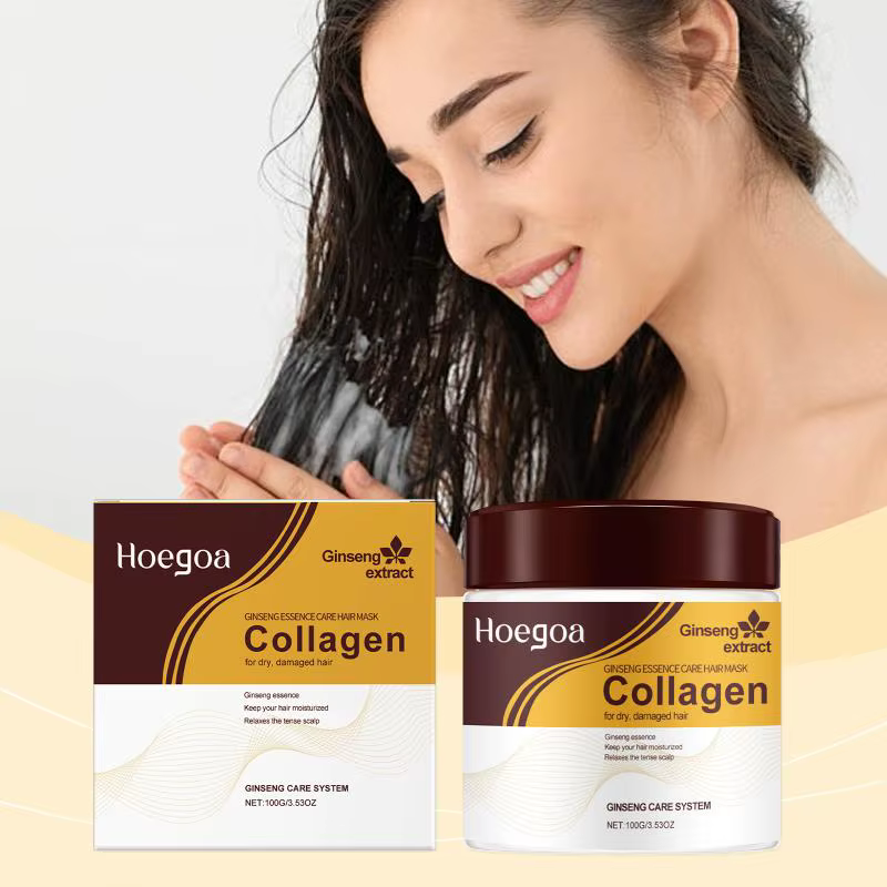 Masque capillaire au collagène pour cheveux abîmés, frisés et secs, traitement longue durée, nourris