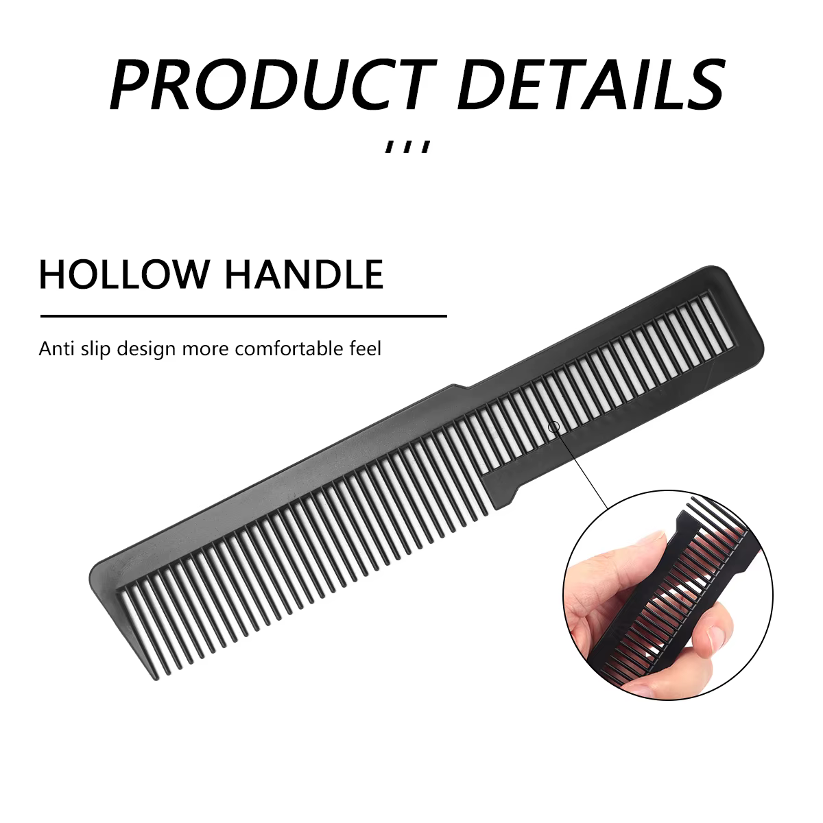 Peigne professionnel en plastique à double usage pour Salon de coiffure, antistatique, pour barbiers