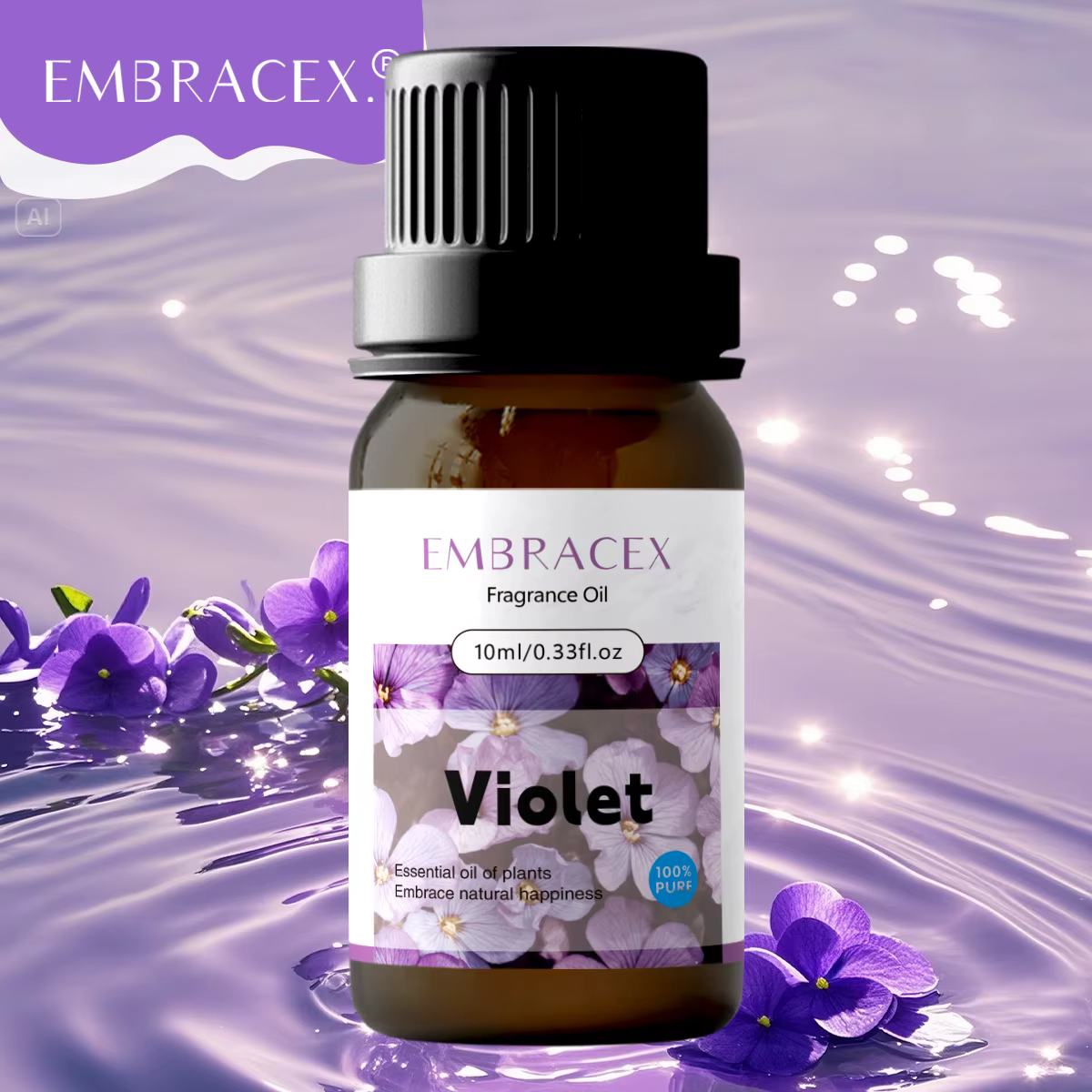 Huile essentielle de violette naturelle à base de plantes, 10ml, pour la relaxation et le soulagemen
