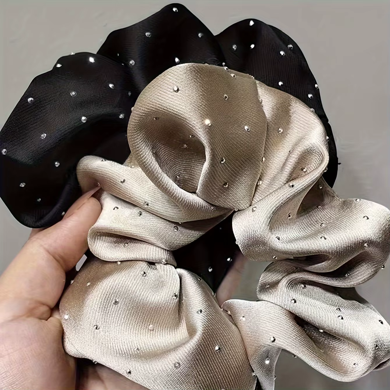 Chouchous en satin avec décor de biscuits, cravates douces et confortables pour cheveux, queue de ch