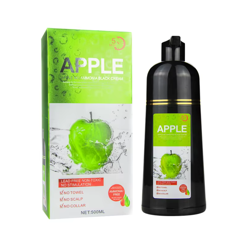 Shampoing colorant pour cheveux à base d'extrait de fruits sans ammoniaque, coloration naturelle des