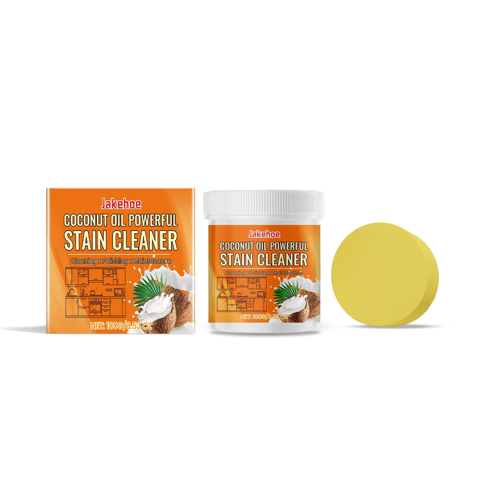 Pâte de polissage à l'huile de noix de coco, nettoyage polyvalent, décontamination, dégraissage, net
