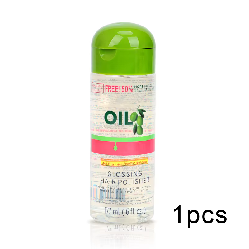 Huile d'olive, contrôle des frisottis et brillant, polisseuse brillante, 6 onces, huile brillante po