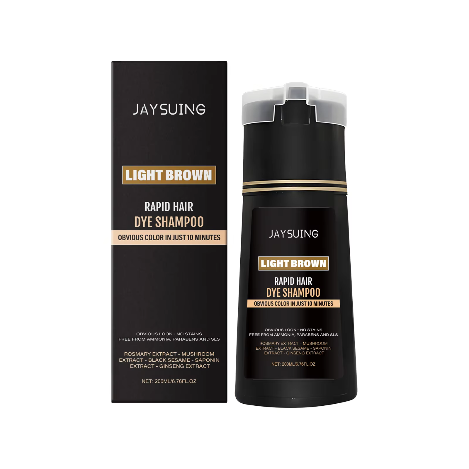 Shampoing de teinture capillaire 3 en 1 pour hommes, pour couverture des cheveux gris et blancs, ing