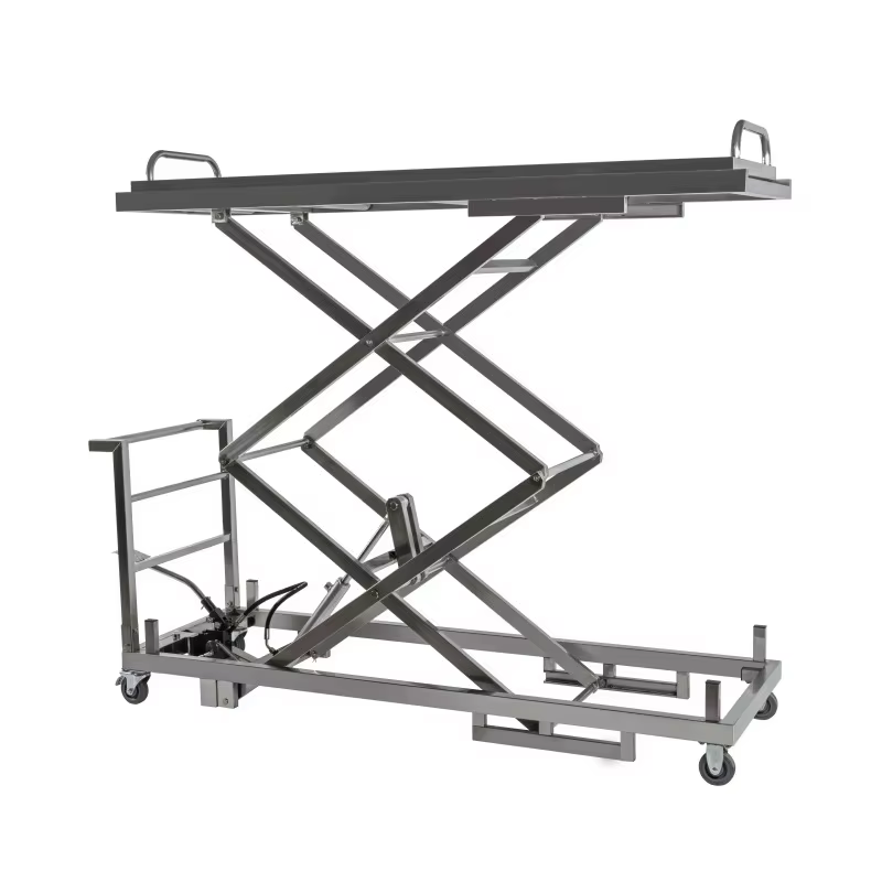 Chariot élévateur hydraulique personnalisé pour corps morts / Chariot mortuaire pour cadavres