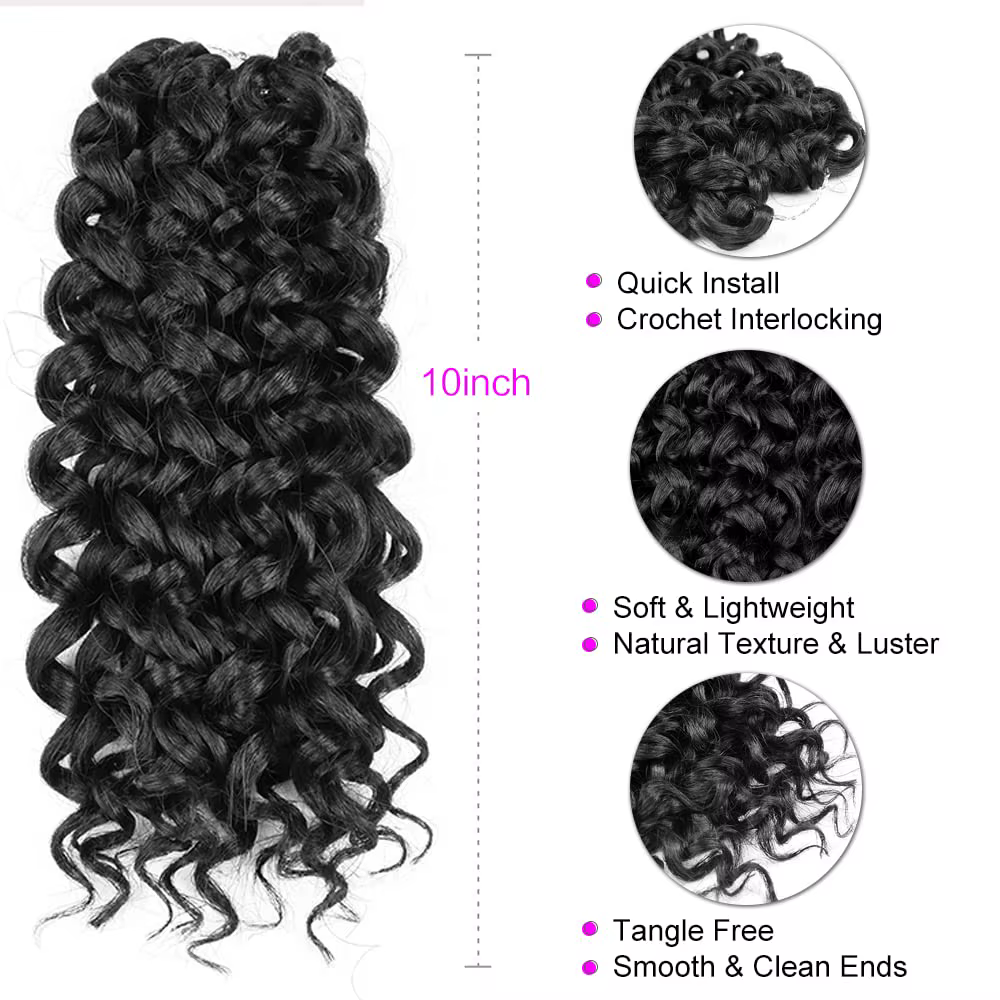 Synthétique court GoGo Curl Crochet cheveux pour femmes plage Curl Crochet tresses cheveux océan vag