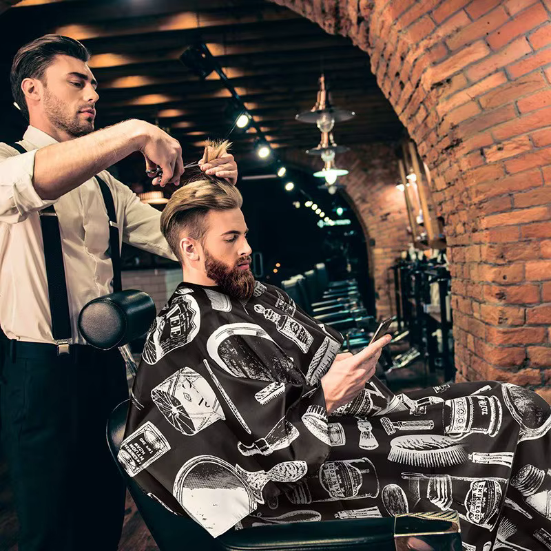 1/2 Pièces Tablier de Coiffure Professionnel Imperméable pour Salon et Barbier, Cape de Coiffure, Ac