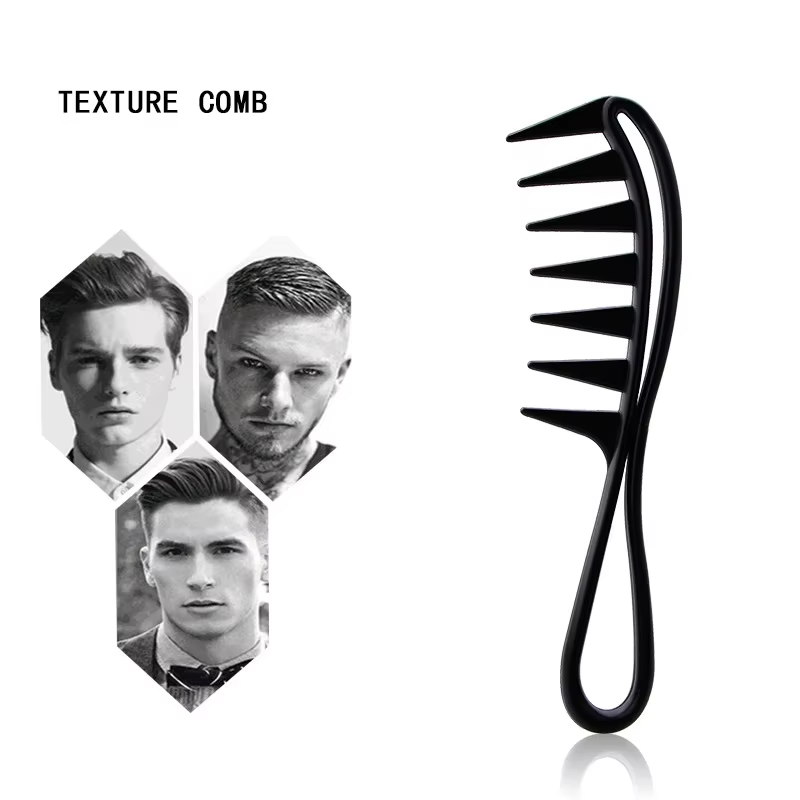 Ensemble de peignes à huile épais en plastique portable, brosse à cheveux coiffante classique, peign