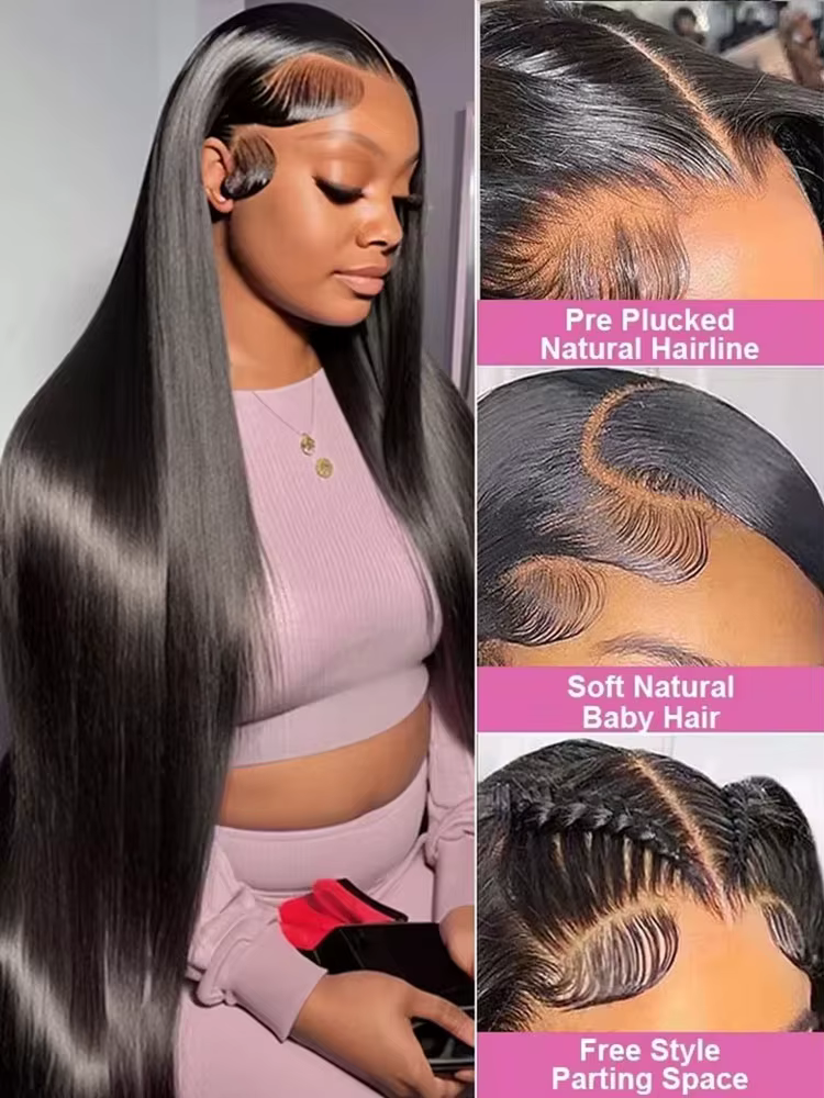 Perruques Lace Front HD Transparentes Pré-Pluckées 13x4 13x6 en Cheveux Humains Brésiliens 100% Natu