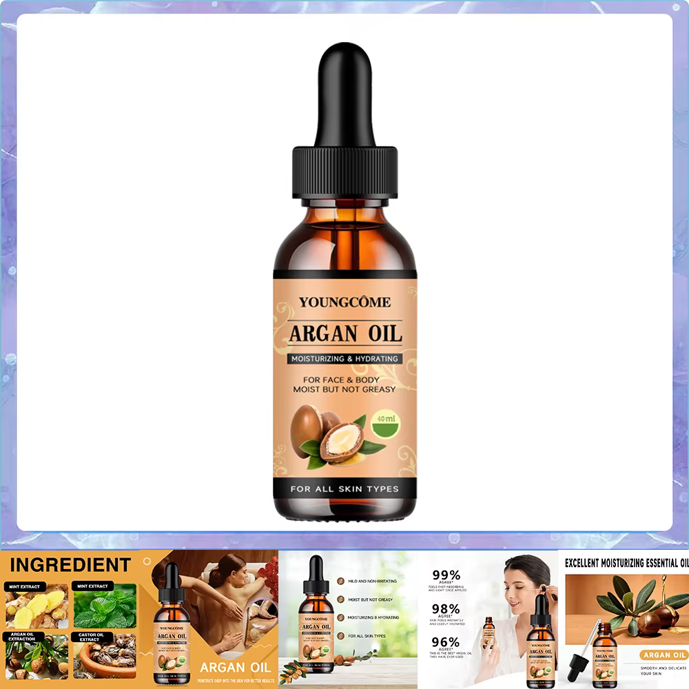 Sérum capillaire à l'huile d'argan marocaine, brume d'huile légère pour pointes fourchues, cheveux c