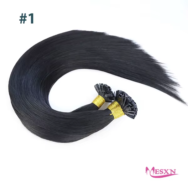 Extensions de cheveux MESXN de haute qualité à pointe plate, extensions de cheveux naturels en cheve