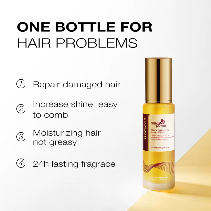 Karseell 50ml huile d'argan marocaine 50ml 1.69 fl.oz pour la guérison des cheveux sérum capillaire 